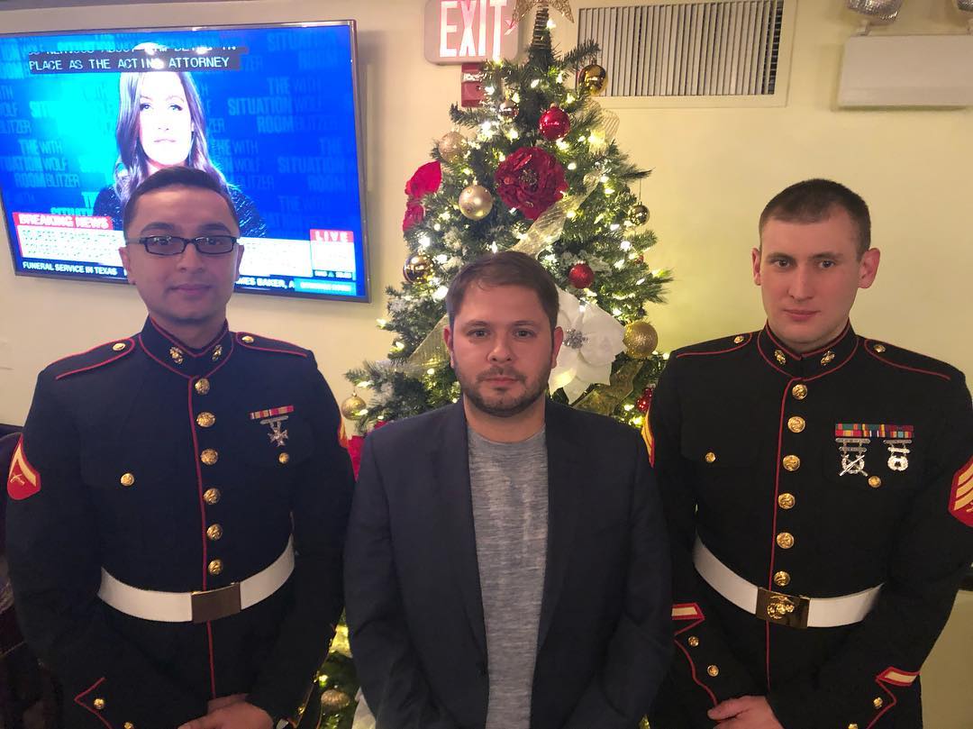 Toys for Tots event at DNC Holiday Party with Rep. Ruben Gallego